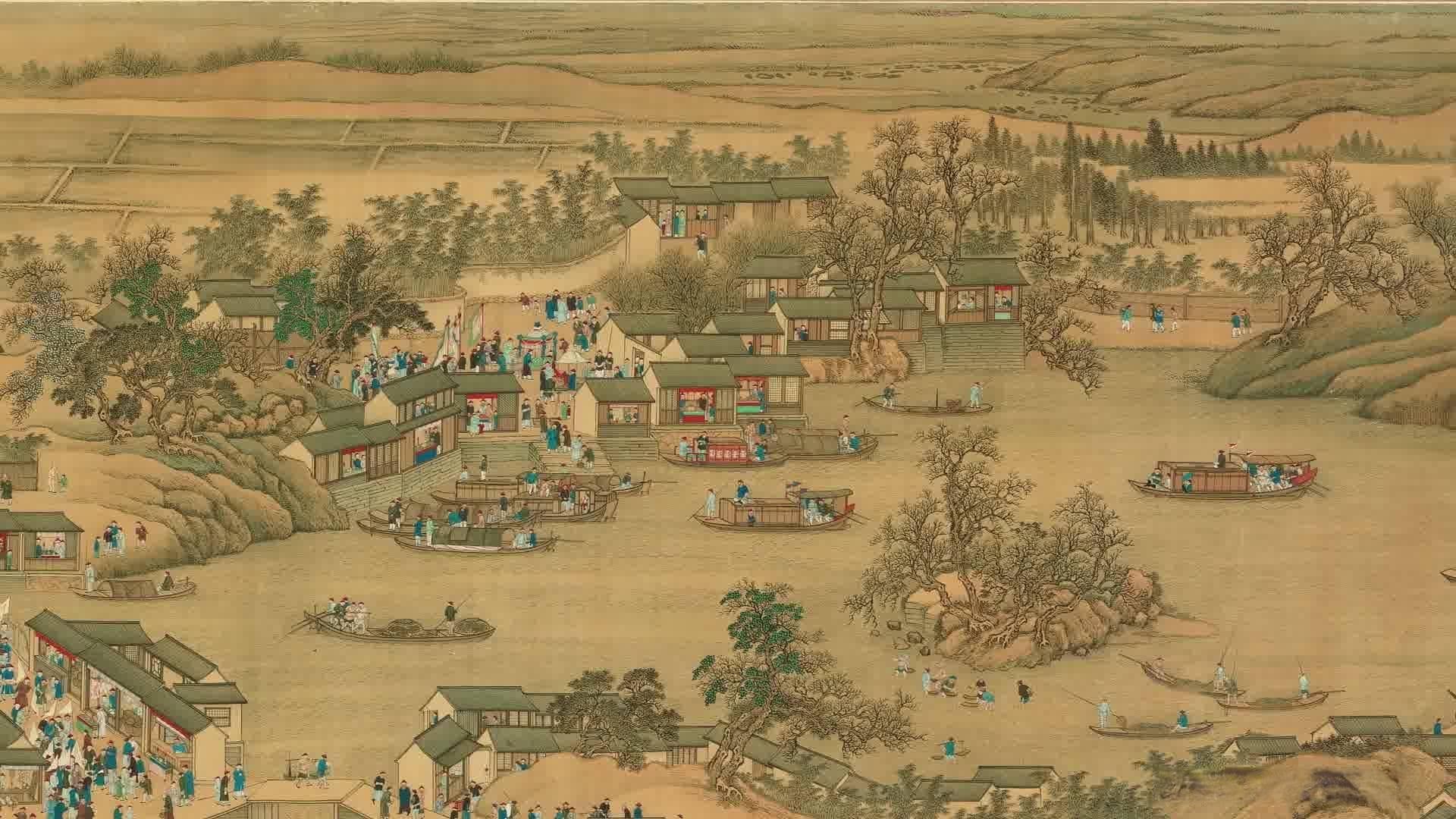 王翚的《康熙南巡图》社会背景及展示的风土人情