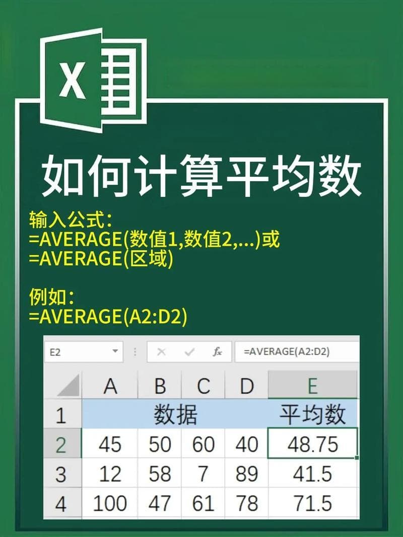 如何计算平均数：从基础概念到Excel实战