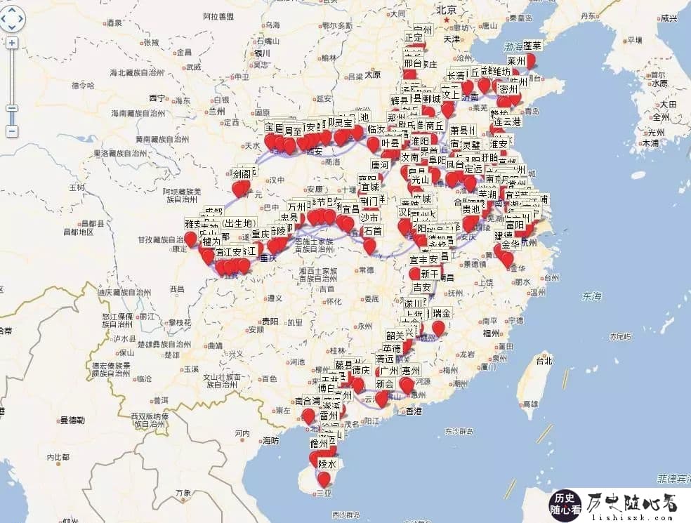 苏轼一生被贬路线图：从黄州到儋州的曲折人生