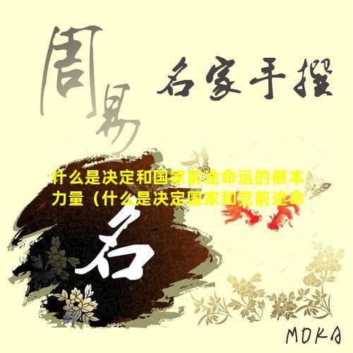 决定国家前途命运的根本力量