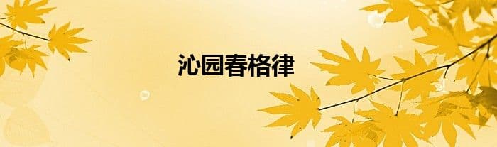 沁园春格律详解