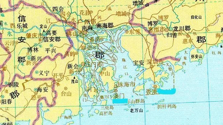 沧海桑田，珠江三角洲两千年来的地形变化