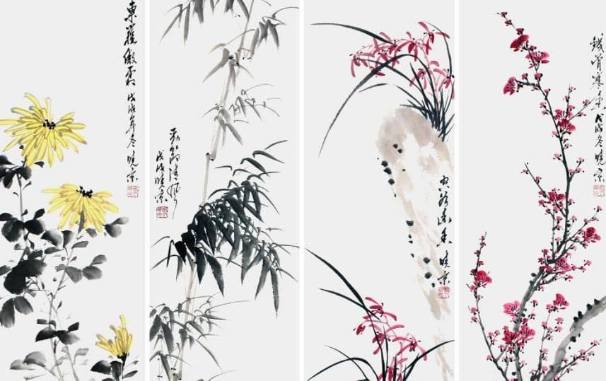 论梅、兰、竹、菊的象征意义，以及古人用其感物喻志的原因