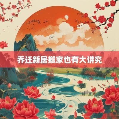 乔迁新居搬家也有大讲究