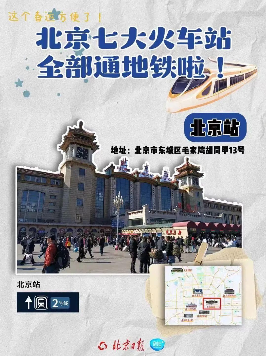 北京七大火车站两大机场，地铁直达！三站在丰台→