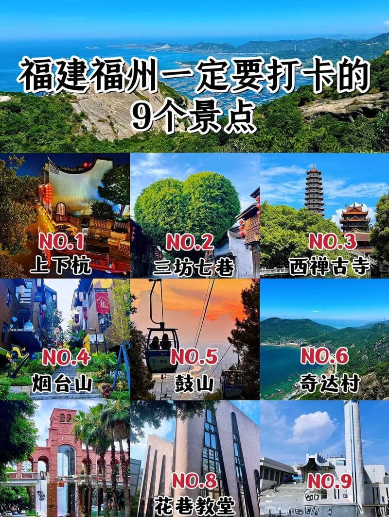 福州旅游景点排名：这些不可错过的美景你去过了吗？