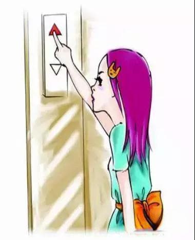 老版的电梯安全使用漫画，至今仍然实用