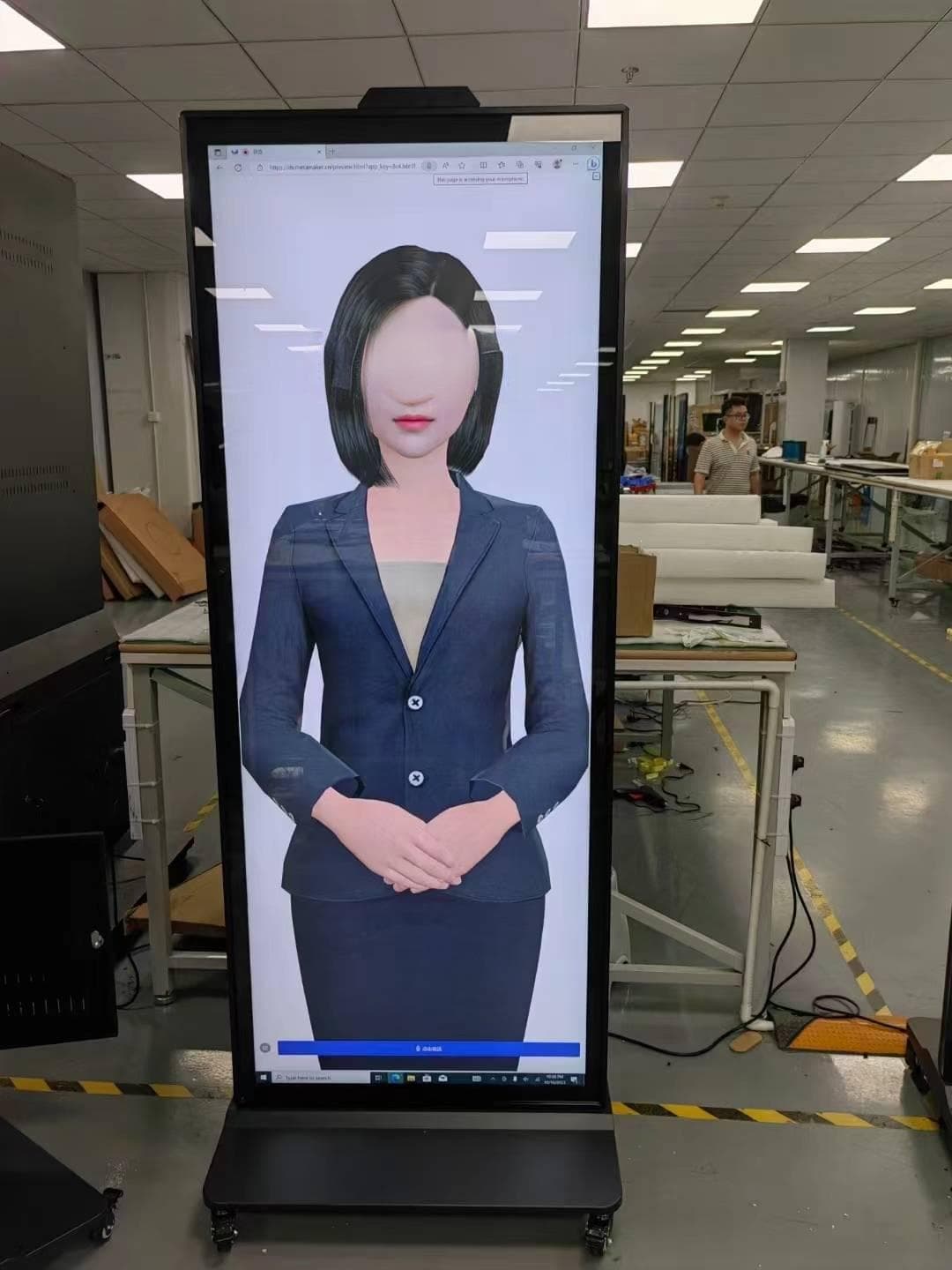 展会展厅逐步引入AI数字人显示终端提升观众体验