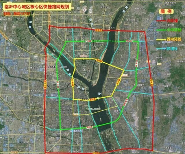 临沂城区内环太“大”了，且内环内部骨架太“空”，缺少骨干路网