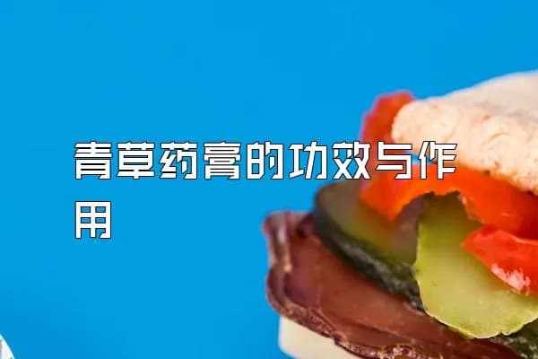 青草药膏的功效与作用