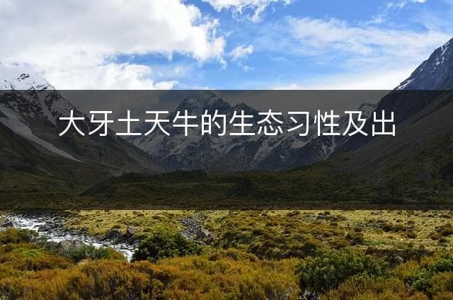 大牙土天牛：农业生态系统的“小帮手”
