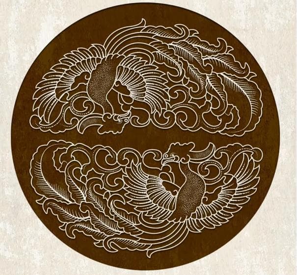 云凤纹+草凤纹——中华纹样元素