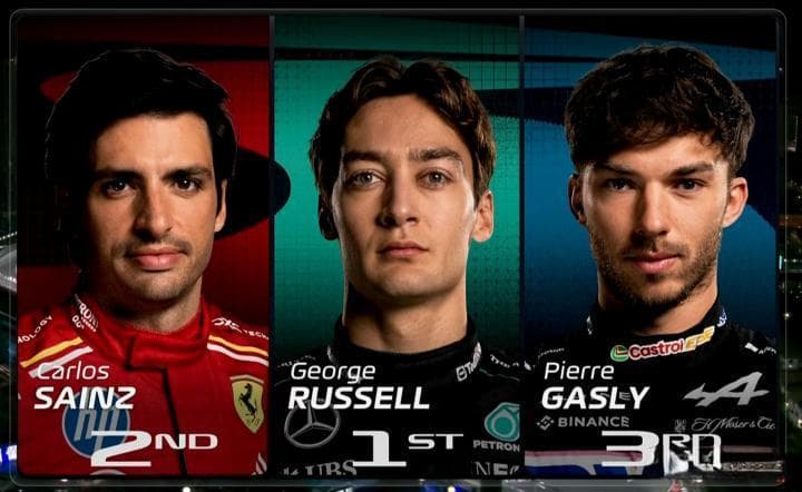 F1拉斯维加斯排位赛：拉塞尔夺杆，周冠宇晋级Q2，加斯利第3
