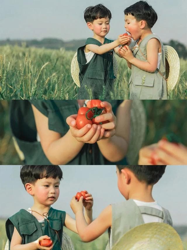 自然光+低机位，这样拍出最美的田园童趣照