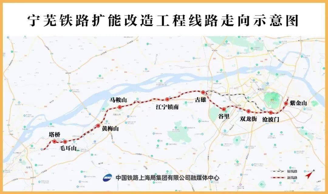 宁芜铁路扩能改造，给南京地铁8号线腾地方
