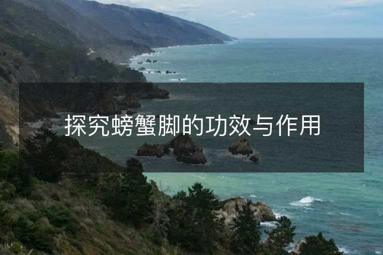 探究螃蟹脚的功效与作用