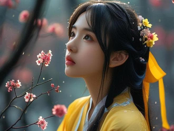 以最惊艳文字写最美七绝？星星鬓角小花黄，是对人生最好的诠释！