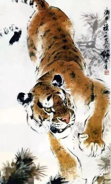 国画老虎画法详解：从虎头到整体形态的完整教程