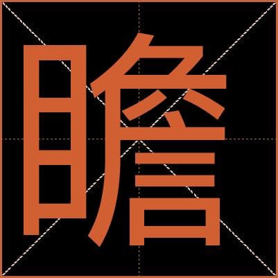 汉字"瞻"的详细解释