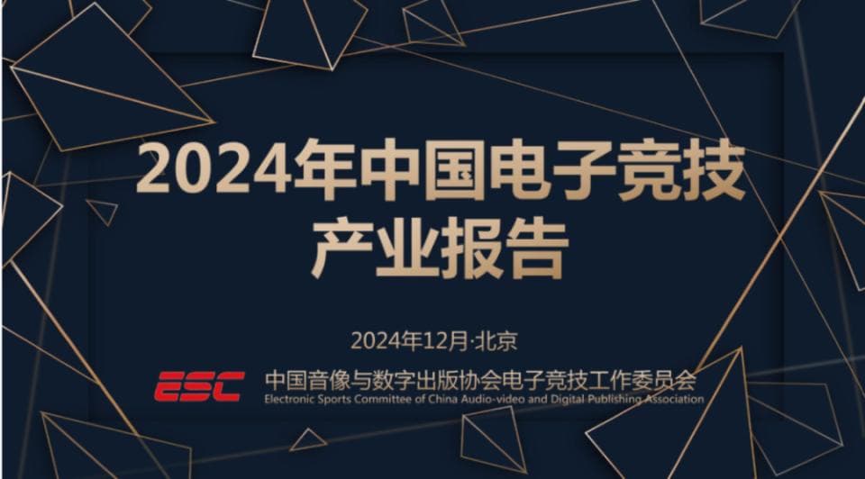 《2024中国电子竞技产业报告》发布：稳定多元，持续向好