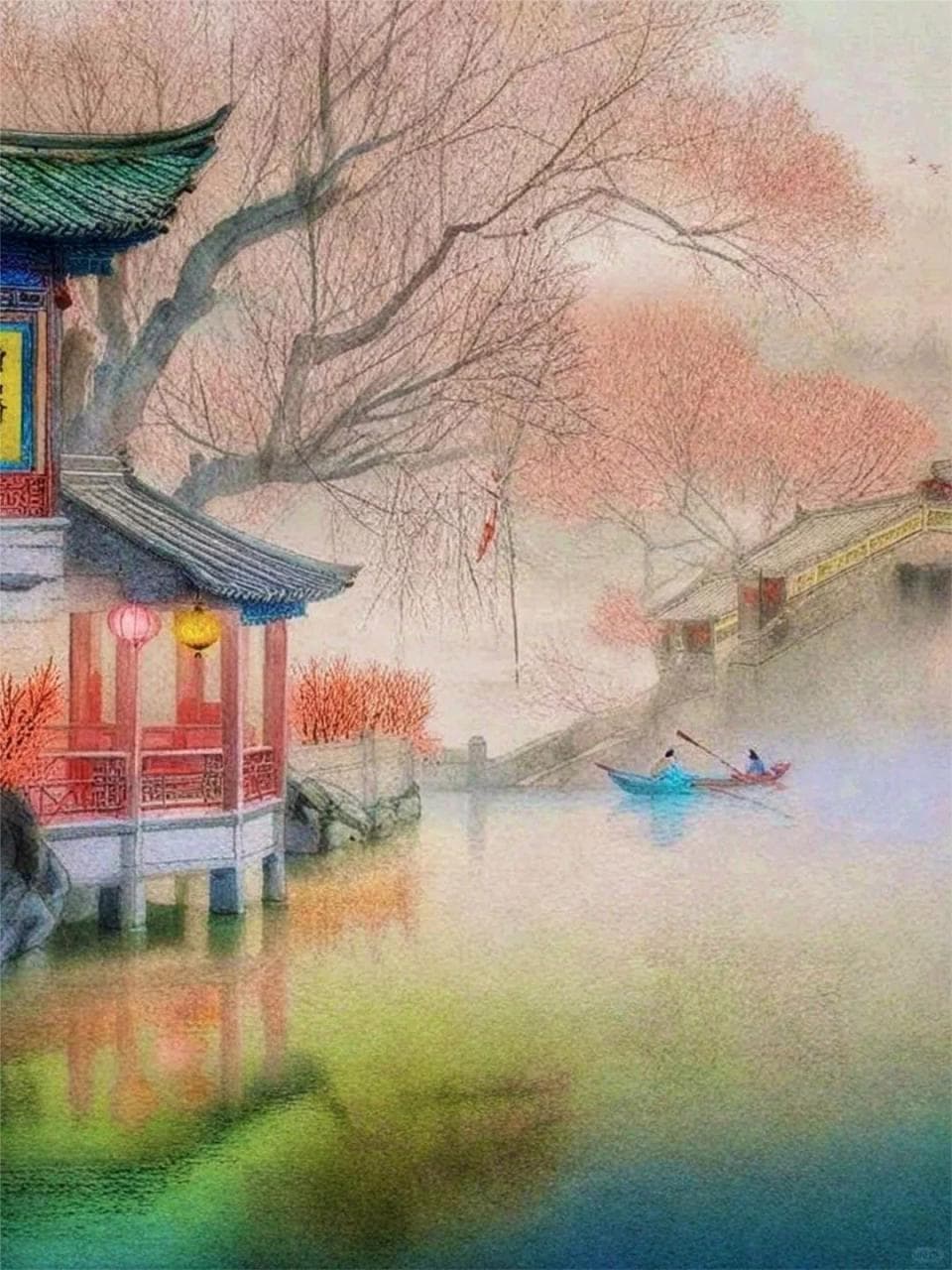 欲寄相思千里月，溪边残照雨霏霏。40句情感唯美诗词，绮艳缠绵