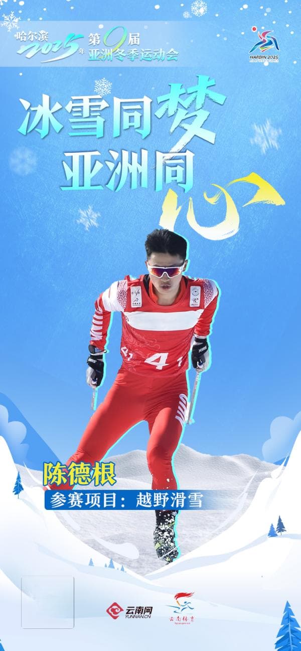 亚冬会即将开幕！云南运动员的参赛日程表来了