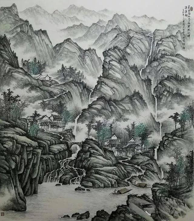 积墨、破墨、泼墨：中国山水画的三大墨法体系
