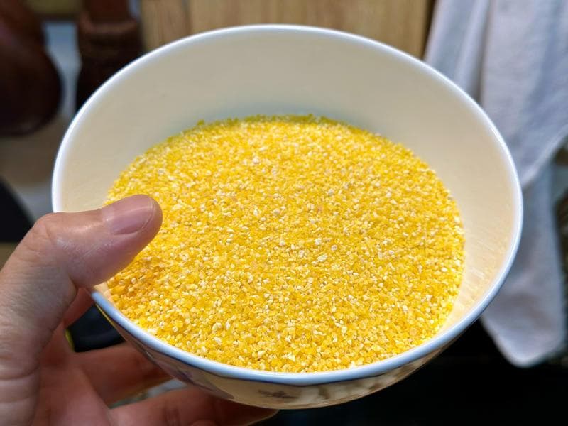 玉米糁粥（玉米面粥）｜玉米糁红薯粥