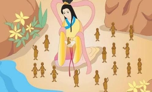 女娲抟土造人
