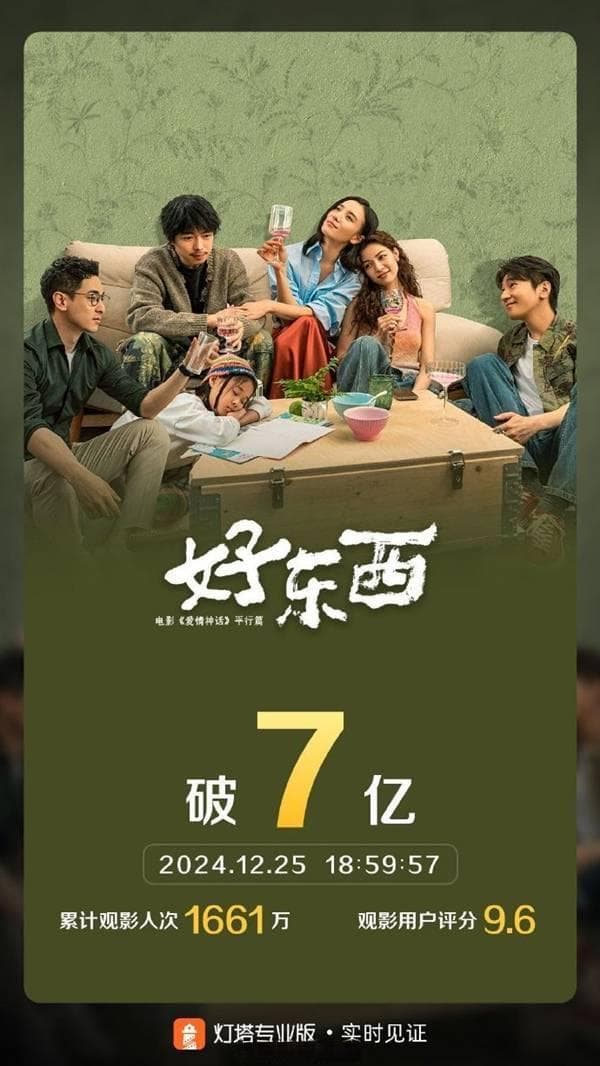《好东西》票房破7亿，豆瓣2024最高分华语电影，它凭什么这么火？