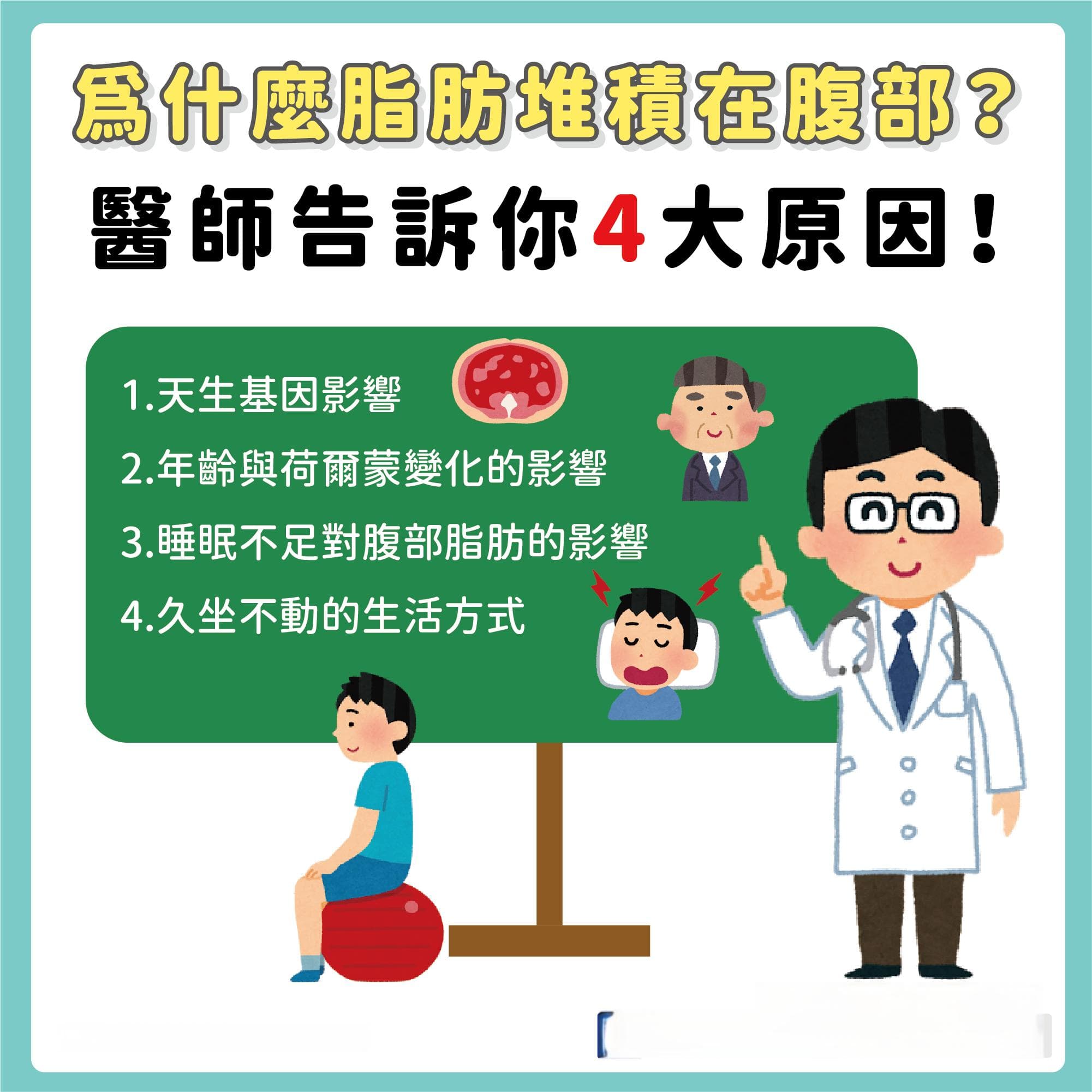 为什么脂肪容易堆积在腹部？医生解析四大原因及改善方法