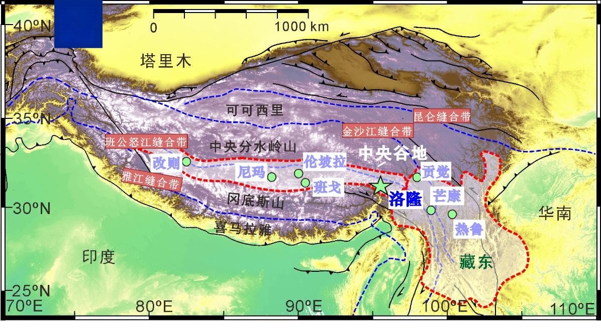 最新研究揭示青藏高原中央谷地东部洛隆盆地隆升历史