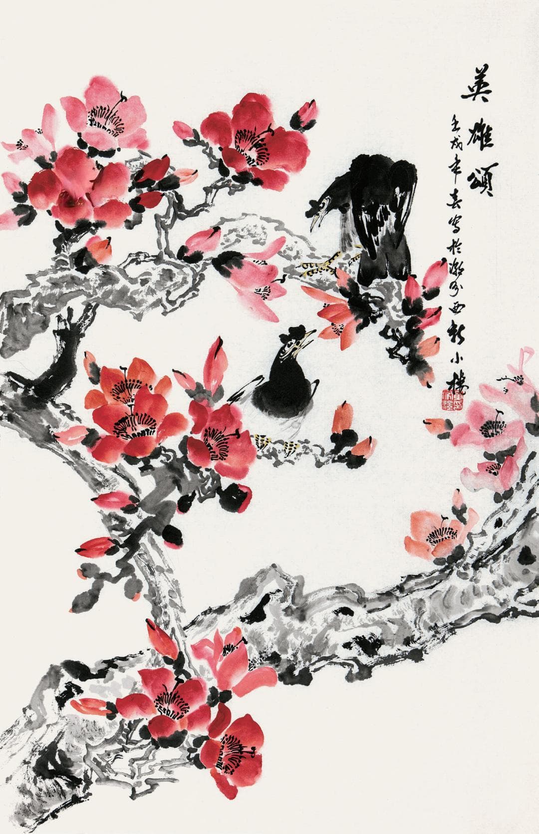 石开国画梅花：高洁气质的艺术呈现