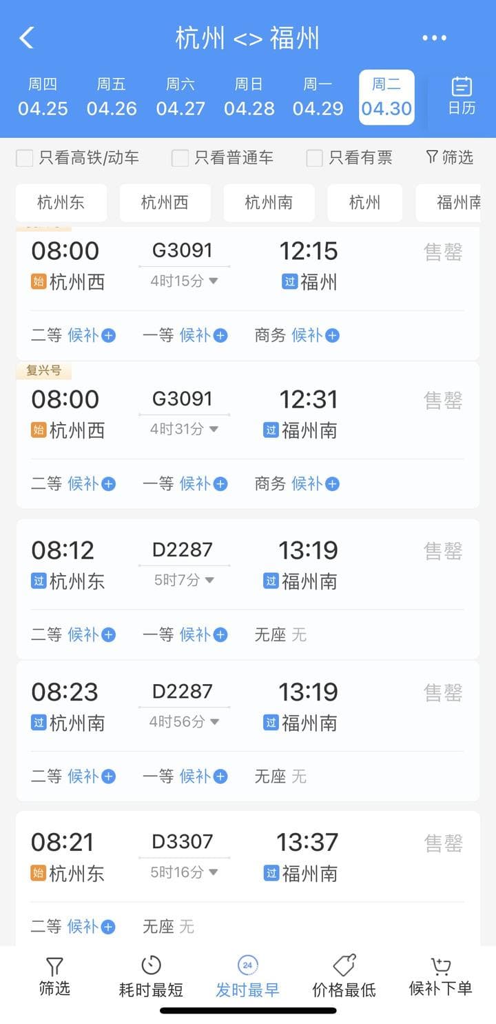 五一火车票开抢！杭州出发这些方向已售罄，这些购票技巧请收好