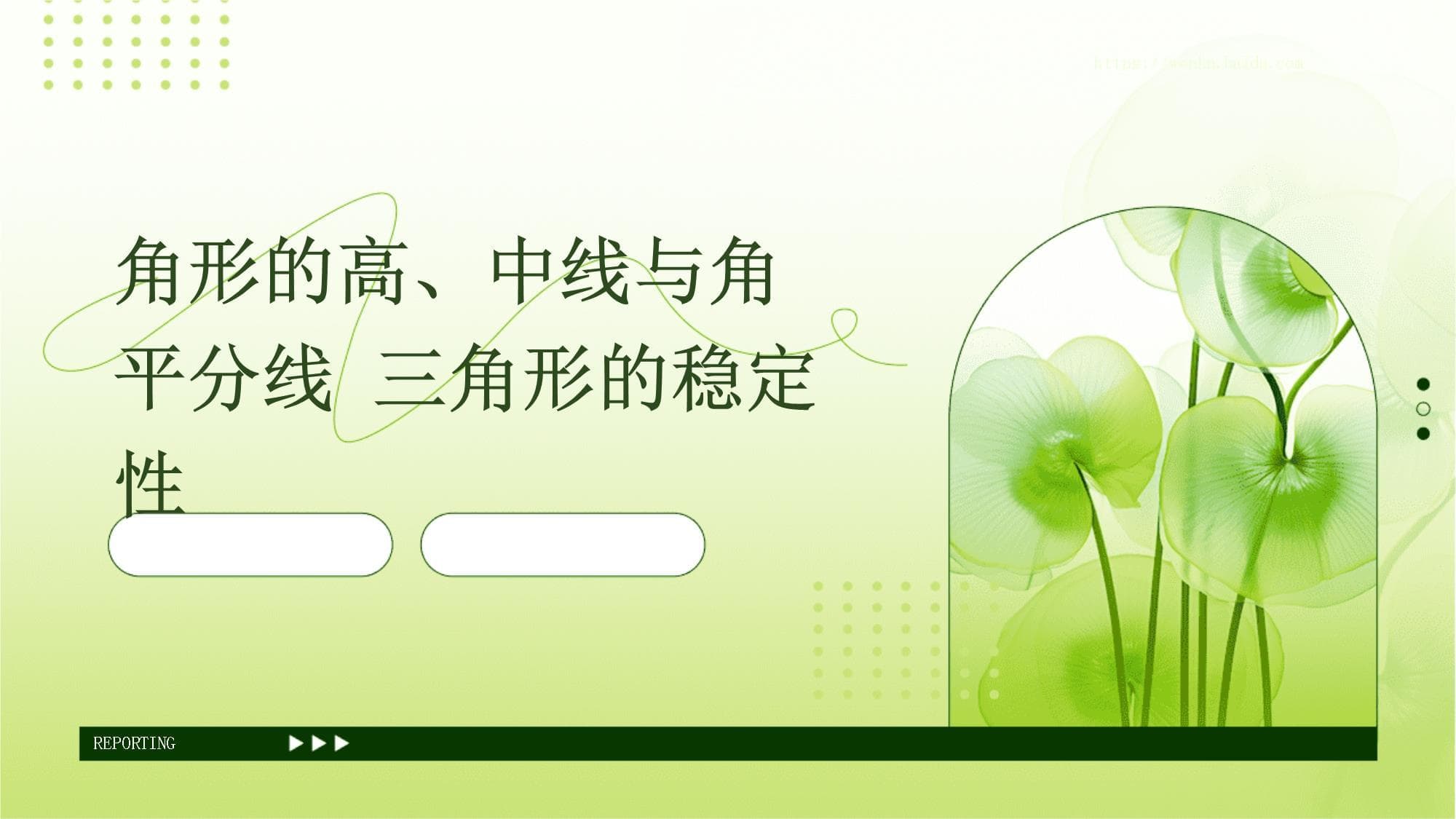 角形的高、中线与角平分线 三角形的稳定性