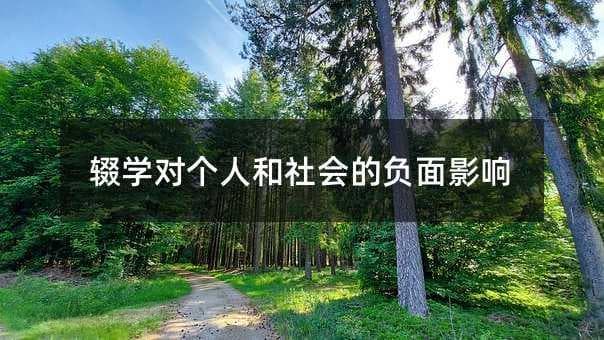 辍学对个人和社会的负面影响