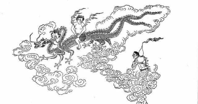 山海经：四方神明，为何皆兽身人面、足踏两龙？看楚帛书呆萌四神