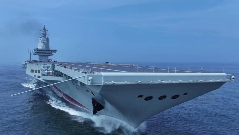 休整2月迎第5次海试，福建舰电磁弹射歼15T，中国核航母时代来临