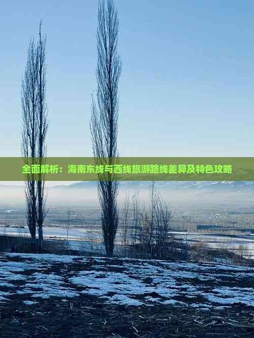 全面解析：海南东线与西线旅游路线差异及特色攻略