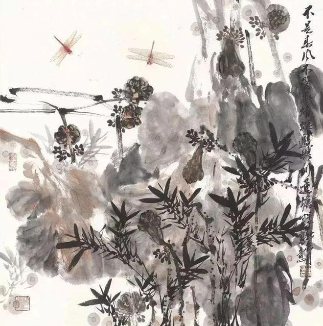 梁时民作品赏析：花鸟鱼虫皆入画，墨彩交融韵无穷