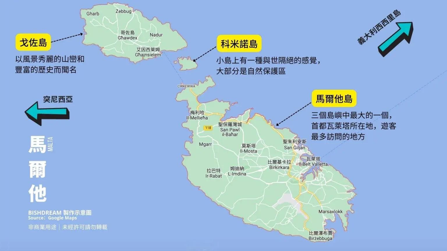 马耳他岛主要景点及旅游路线整体规划 | 马耳他旅游自由行攻略