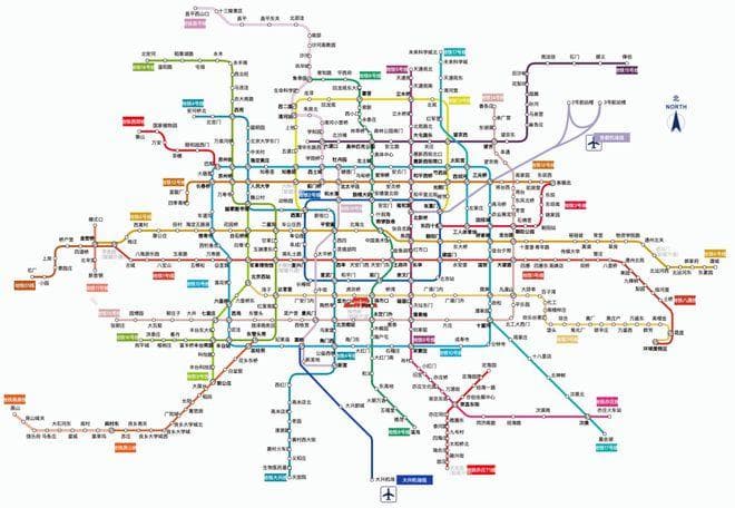 最新版！北京地铁首末车时刻表/线路图