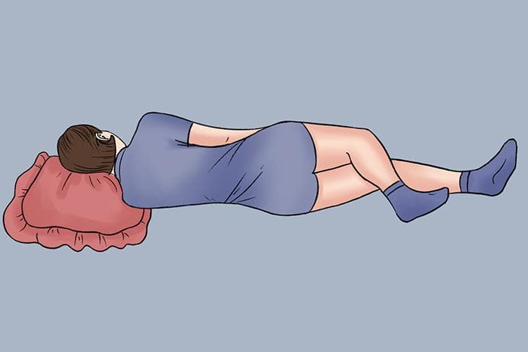 剖腹产后正确睡姿图