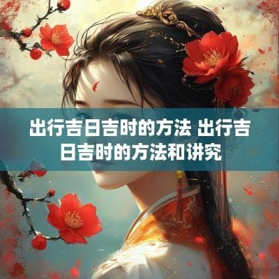 出行吉日吉时的方法：传统择日智慧与现代实践的结合