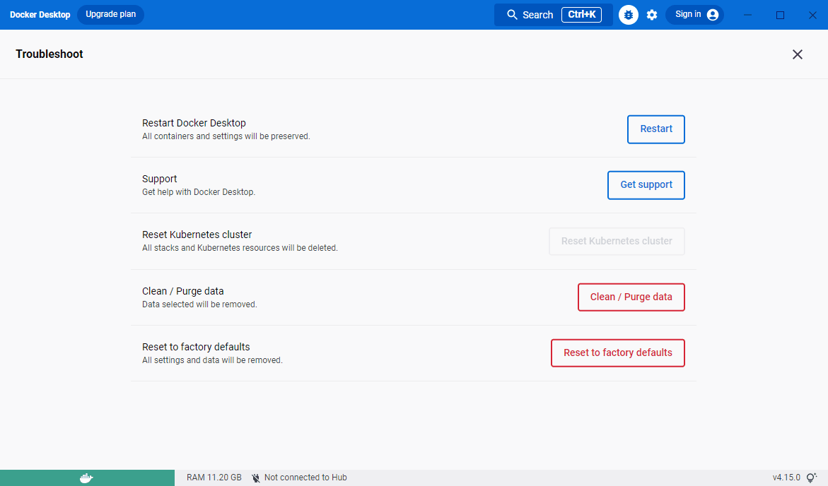 排查 Docker Desktop 问题