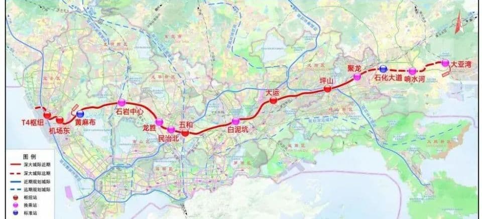 深大城际又有新进展，未来将衔接深圳19条地铁线，有望2026年通车