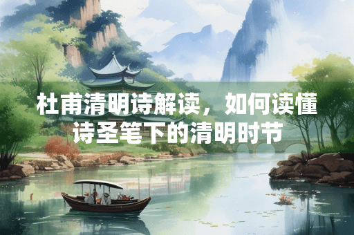 杜甫清明诗解读，如何读懂诗圣笔下的清明时节