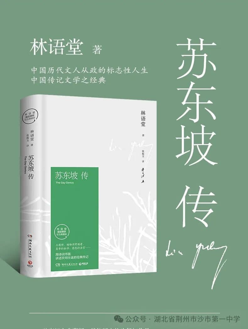 【阅读素养提升工程】好书推荐《苏东坡传》
