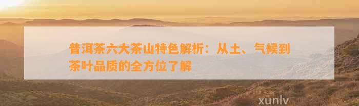 普洱茶六大茶山特色解析：从土壤、气候到茶叶品质的全方位了解