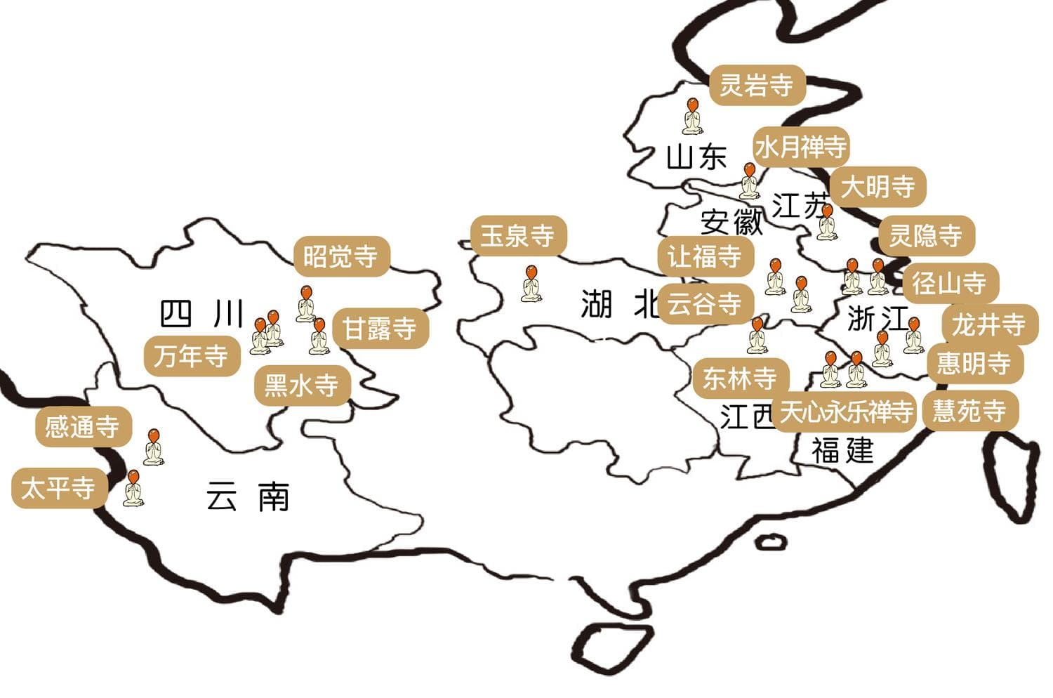 名茶出自名寺，寺庙的历史蕴含茶叶历史